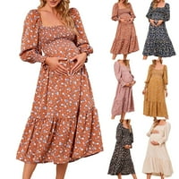 Baycosin дамска рокля за майчинство с къс ръкав v-образно кърмене рокли за бременност s-xxl
