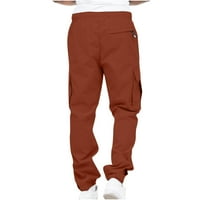 Товарни панталони за мъже еластична еластична талия леки тактически панталони ежедневни разхлабени туристически панталони с джобове
