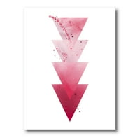 Абстрактно Геометрично Изкуство Червени Триъгълници Композиция Живопис Платно Изкуство Печат