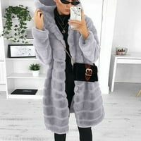 Тангнад палто за жени Faux-Fur 'Gilet с дълъг ръкав на корпуса на каросерията с по-топло козина на якета