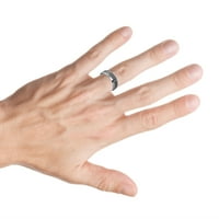 Волфрамов карбид множество вертикални канали четка център сватбена халка пръстен за мъже и жени