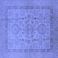 Ahgly Company Indoor Rectangle Oriental Blue Industrial Area Rugs, 2 '3'