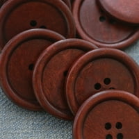 Naturegr дупки кръгли дървени копчета риза панталони панталони декор скрапбук DIY Шиещи занаяти