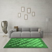 Ahgly Company Indoor Square Checkered Emerald Green Modern Area Rugs, 5 'квадрат