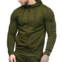 Leey-World Hoodies for Men Graphic Mens Hoodies Sport Sweatshirt Gym тренировка работи активен пуловер на дълги ръкав армия зелено, xxl