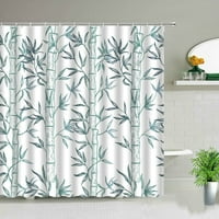 Бамбуков отпечатан душ завеса комплект мастило за растение боядисване на пейзажи баня завеси от тъкани декор за баня аксесоари комплекти