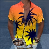 70-те ризи мъже възрастни гащеризон чай мъже ежедневни с къс ръкав Пролет Лято изненадващ врата 3г печатни ризи мода блуза ризи мъже хлабав годни Памучни върхове мъже Мъжки Реглан Памук