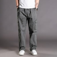 Товарни панталони LaBakihah за мъже небрежни модни моди, свободни плюс размер на открито спортни панталони дълги панталони зелени xxxxxxl