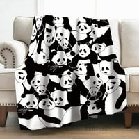 Носбей панда одеяло подаръци за жени Момчета момчета, сладки животни Декорация за домашен спалня хол диван, мек размит леки одеяла 50 x60