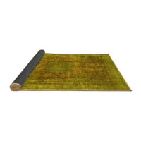 Ahgly Company Indoor Rectangle Oriental Yellow Modern Area Rugs, 4 '6'