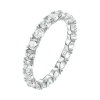 Mishuowoti Gold клас диамантени сватбени пръстени за жени стерлинги сребро с цирконов пръстен Изящно прости модни бижута D 9