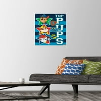 Nickelodeon Paw Patrol - Poster Top Pups Tall с бутални щифтове, 14.725 22.375