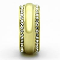 Дамски златен пръстен от неръждаема стомана anillo color oro para mujer ninas acero inoxidable с кристал от най -висок клас в чиста Мария