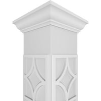 Екена мелница 12 в 8' ч занаятчия класически квадрат без Заострени Магнолия Дърворезба колона у корона капитал & корона база