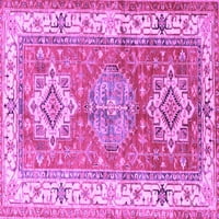Ahgly Company вътрешен правоъгълник Геометрично лилаво традиционни килими, 8 '10'
