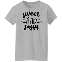 Графика Америка Смешно сладки и дръзки цитат Дамски Графичен тениска
