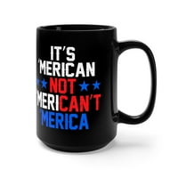 Американска чаша на Patriot, „Merica Mug, подарък за Patriot, 15oz черна чаша за кафе