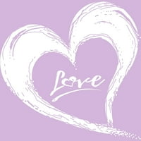 Ден прекрасно сърце момичета лилаво ягодово графичен тройник - дизайн от хора l