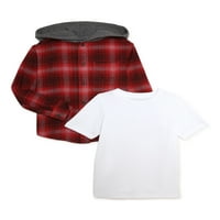 Уондър Нейшън Бойс с качулка и тениска, 2-пакет, размери 4-и хъски