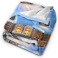 Коледен дом отпечатани фланелен одеяло мърч Ултра мека хвърлят одеяло топло легло одеяло за пътуване къмпинг хол диван Спалня