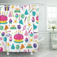Шаблон балон от цветни карикатури за рожден ден изненада торта свещ декор за баня баня за душ завеса