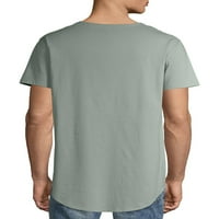 Без граници мъжка и едра Мъжка тениска с къс ръкав удължена, размери до 5ХЛ