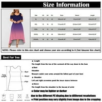 Мода Дамски голям размер лято Секси кръг врата печат път рамо къс ръкав рокля лилаво Ххххл
