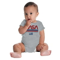Ретро червей лого американски флаг гащеризон момчета или момичета бебе бебе Бриско марки 24М