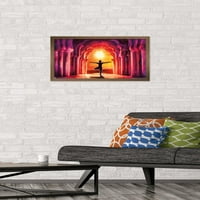 Морено - Изящно изкуство - Йога сутрешно слънце за стена плакат, 14.725 22.375 рамки