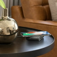 Iottie Ion Wireless Mini Fast Charger Qi -сертифициран ултра компактен зареждащ подложка 7.5W за iPhone xs ma r плюс 10W за Samsung S S Note - Ash