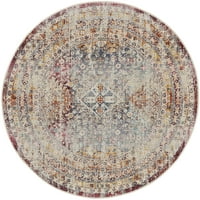 Нурион Реколта Кашан персийски Многоцветен 6 ' кръгла площ килим