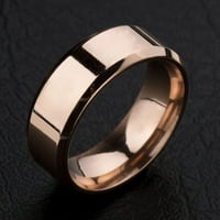 Хедроистичен пръстен Онд от неръждаема стомана огледало лек пръстен за сватба за сватба