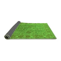 Ahgly Company Indoor Rectangle Oriental Green Industrial Area Rugs, 8 '10'