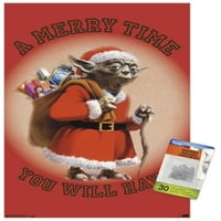 Star Wars: Saga - Yoda Merry Time Time Poster с бутални щифтове, 14.725 22.375