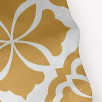 Просто DAISY 70 W 73 H Ceylon Geometric Print Polyester Sower Curtain, Yellow