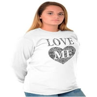 Сладко остра ме обича сърцето романтична тениска с дълги ръкави за жени Brisco Brands 3x