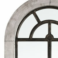 Модерна фермерска къща Света прозорец огледало в бронзово завършено дърво в антично сребро W H Bailey Street Home 2499-Bel-3335225