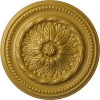 Екена Милуърк 3 4 од 7 8 п Честър таван медальон, ръчно рисувани преливащи се Злато
