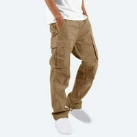 Джогинг панталони за мъже ежедневни панталони теглене y2k панталони джобни множество външни прави фитнес панталони товарни панталони khaki xxl