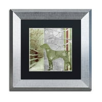 Търговска марка изобразително изкуство страна Коледа куче платно изкуство по цвят Пекарна Черен мат, сребърна рамка