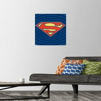 Комикси - Супермен - Класически плакат за стена с лого с бутални щифтове, 14.725 22.375