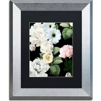 Търговска марка изобразително изкуство цветя платно изкуство по цвят Пекарна, Черен мат, сребърна рамка