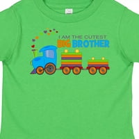 Inktastic I Am най -сладък едри брат - Train Gift Toddler Boy Girl тениска