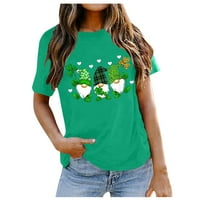 Женска тениска с къс ръкав на Сейнт Патрик, тъмно зелена, L