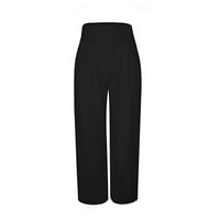 Небрежни женски разхлабени торбички панталони модни панталони черен размер 2xl