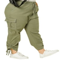 Уникални изгодни предложения за юноши Плюс размер шнур ластик карго панталони с джобове